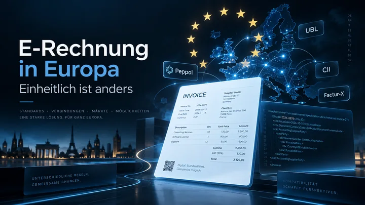 Aufmacherbild zum Blogbeitrag E-Rechnung in Europa