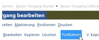 Schaltfläche Fortführen