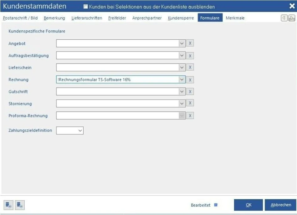 Venalis Screenshot – 2.3.9 Formulare