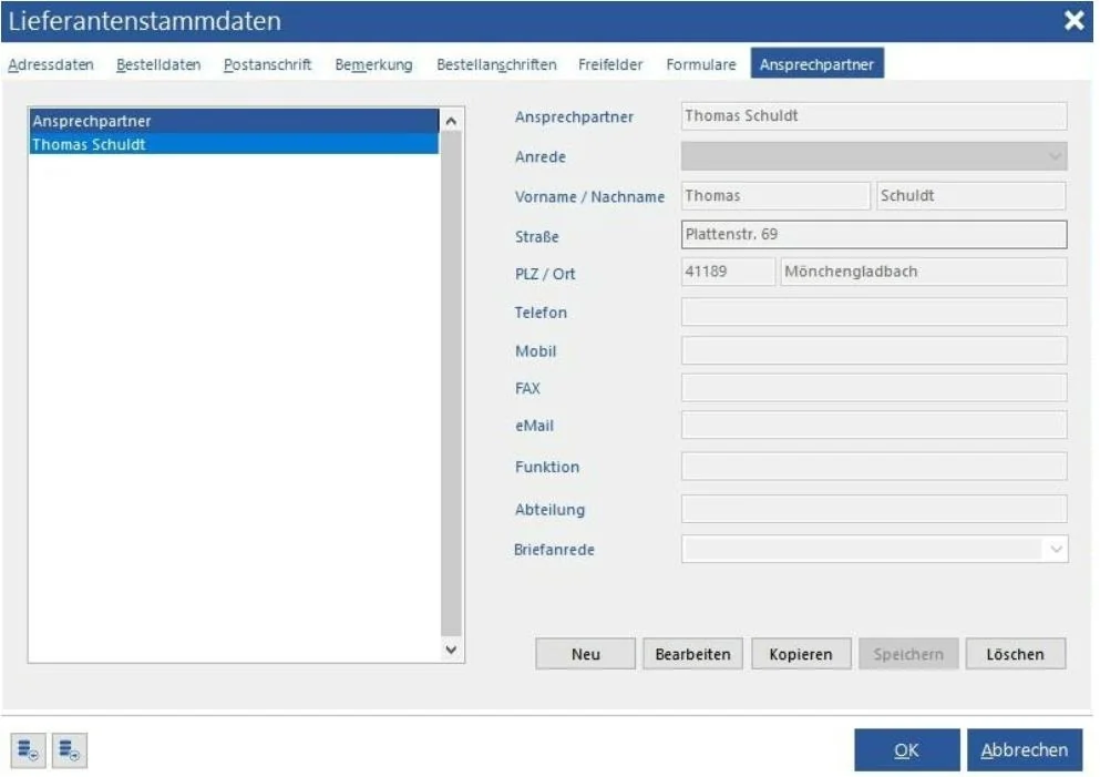 Venalis Screenshot – 2.5. Finanzen