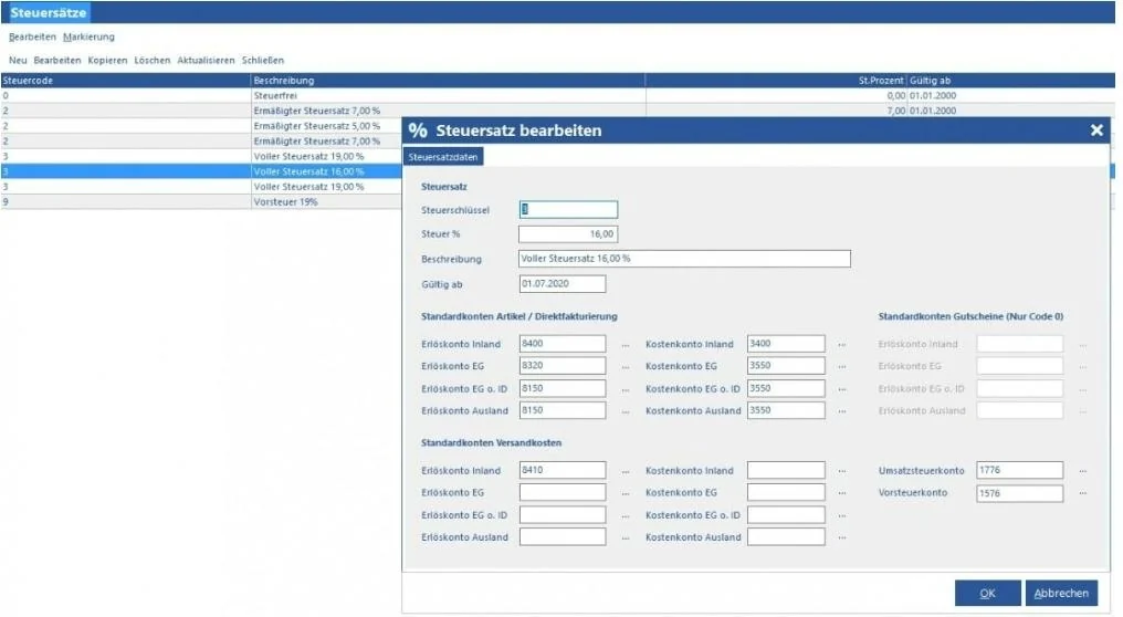 Venalis Screenshot – 2.5. Finanzen